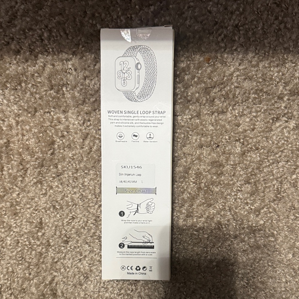 NWT - SOLACE | APPLE WATCH - Slim Braided Loop Band | LARGE | Cream - Picture 2 of 2